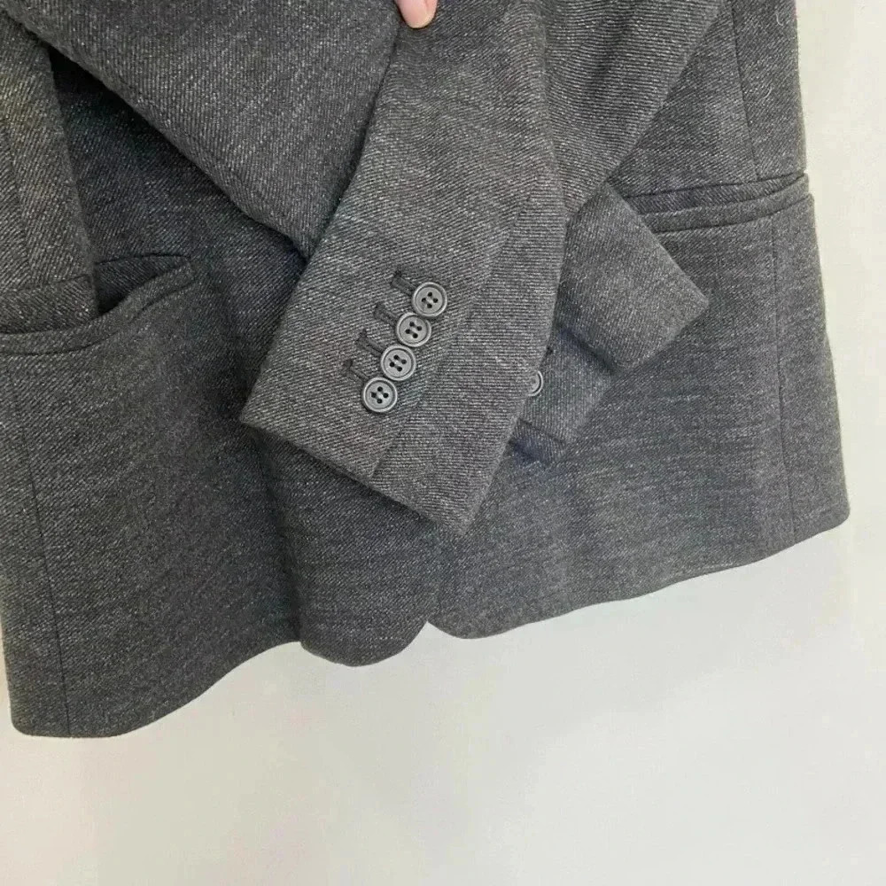 J.Crew Collection Single Button Jacket In Charcoa… - image 6